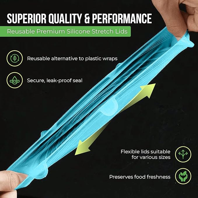 Reusable Silicone Stretch Lids for Food Storage in Fridge - Image 6