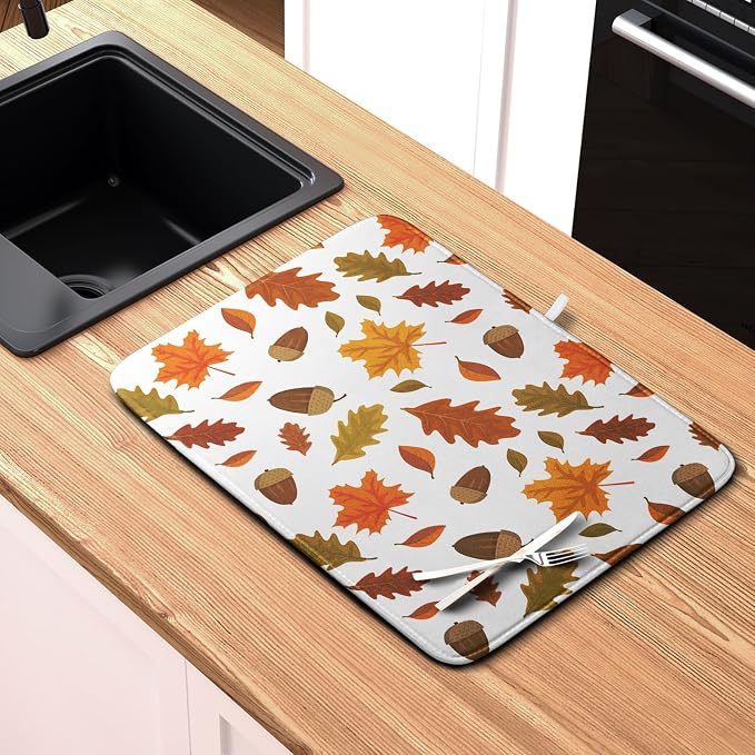 Fall Leaves Dish Drainer Mat - Image 6