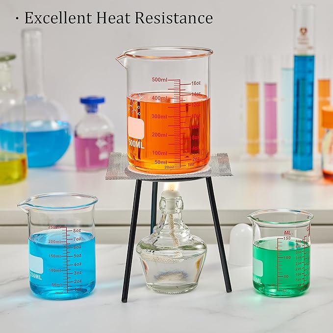 High Borosilicate Glass Measuring Cup Set-V-Shaped Spout, Includes 60ml - Image 9