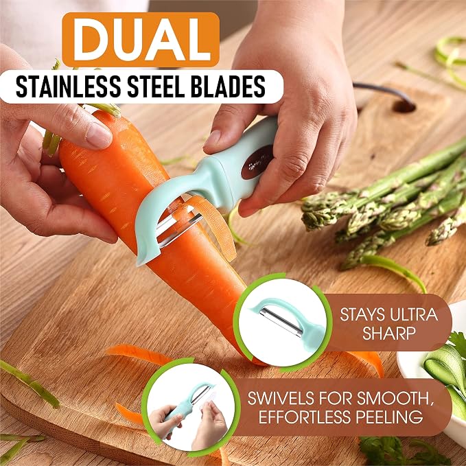 Spring Chef Premium Stainless Steel Vegetable Peeler, Dishwasher Safe Potato - Image 2