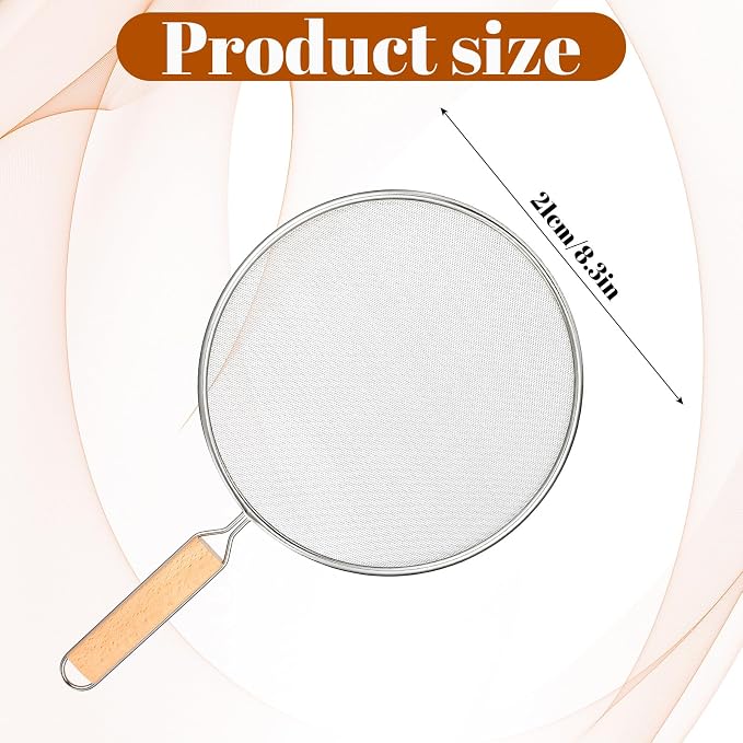 8.3Inch Grease Splatter Screen, Stainless Steel Splatter Screen - Image 3