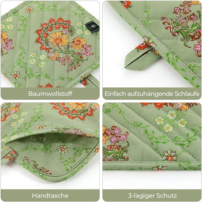 BONTHEE Pot Holders for Kitchen Heat Resistant Hot Pads for Countertops Oven - Image 5