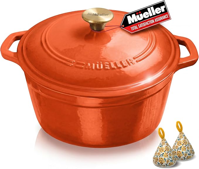 MUELLER HOME 6 Quart Enameled Cast Iron Dutch Oven by MUELLERHOME