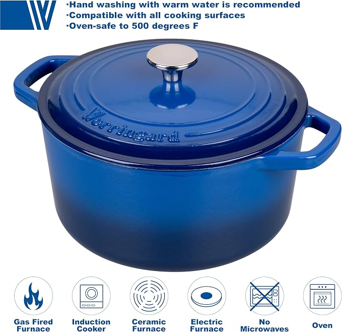 VORRINGARD Enameled Cast Iron Dutch Oven Pot - Image 3