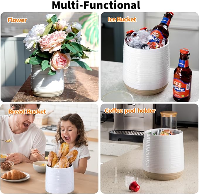 6.8" Large Ceramic Kitchen Utensil Holder - Image 6
