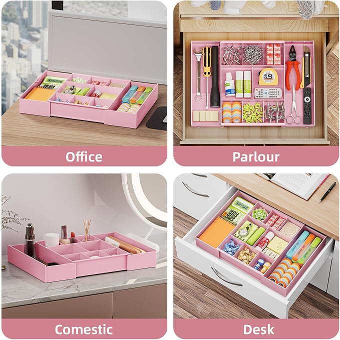 Marbrasse Expandable Desk Drawer Organizer, Desk Organizers and Accessories - Image 4