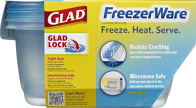 Glad GladWare FreezerWare Food Storage Containers - Image 3