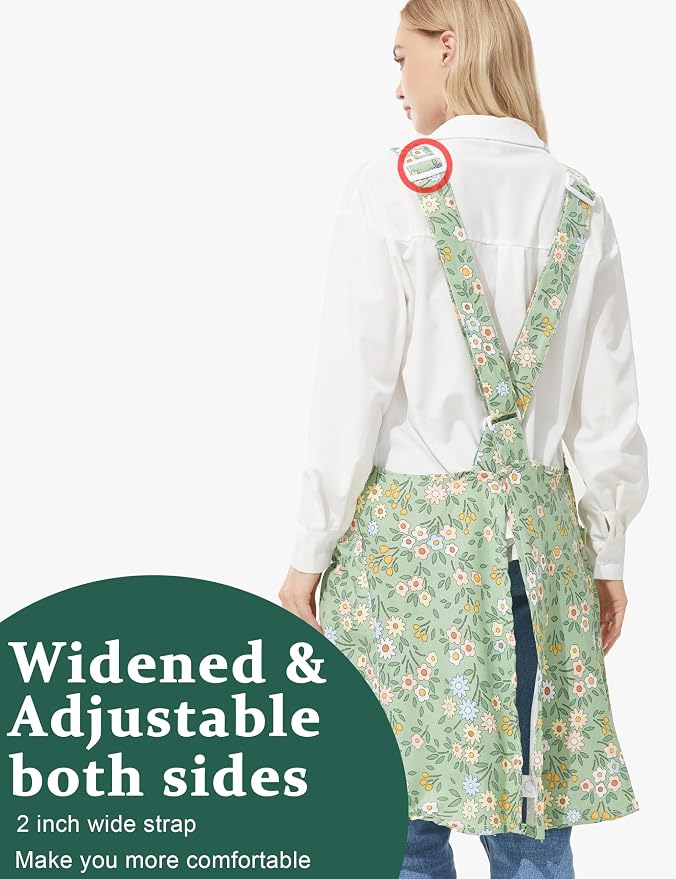 Cozy Adjustable Cross Back Aprons - Image 4