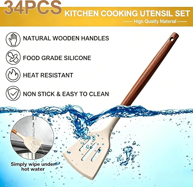 Thickened Silicone Cooking Utensils Set - Image 6
