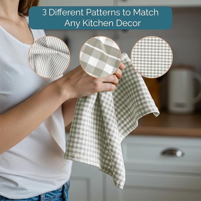 Casa Platino Hand Towels for Kitchen Set of 6 – 100% Cotton 18"x28" Kitchen - Image 6