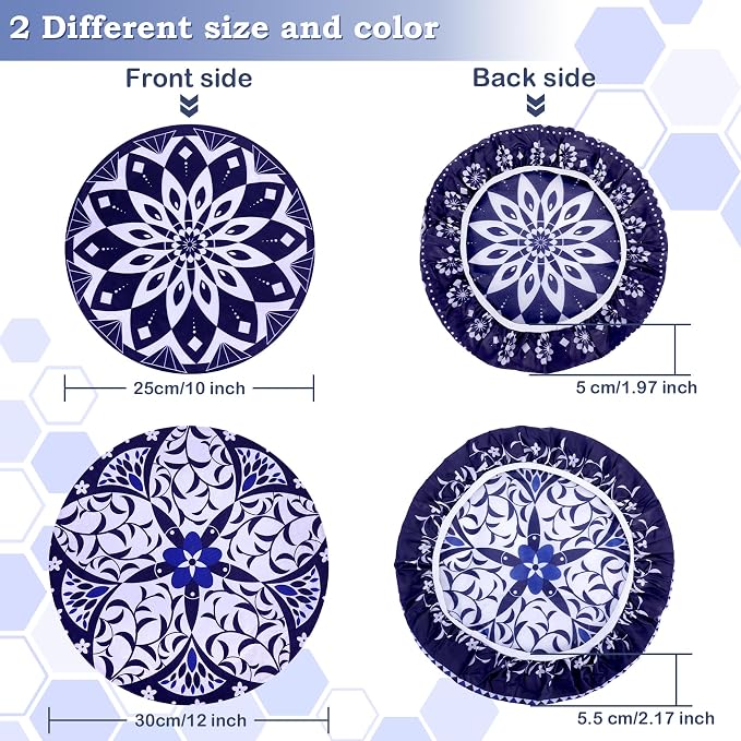 2 Large Reusable Beeswax Bowl Covers - Image 3