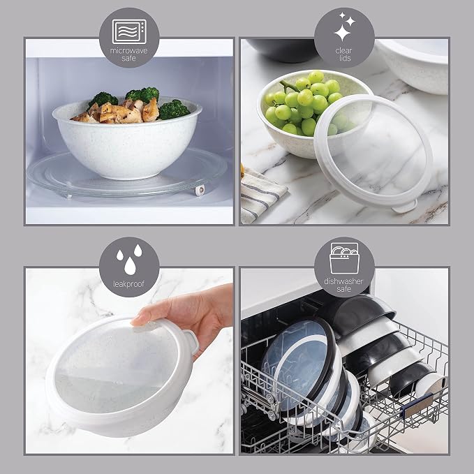 COOK WITH COLOR Mixing Bowls with TPR Lids - Image 6