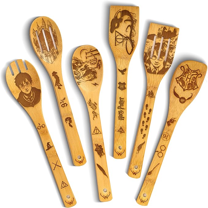 Harry Gifts for All Potter Fans Wooden Spoons for Cooking by WOODLANDSUSA