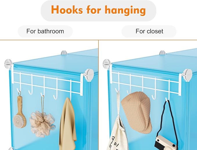 Portable Closet 6 Cube Closet Organizer and Storage Shelf Bookcase - Image 5