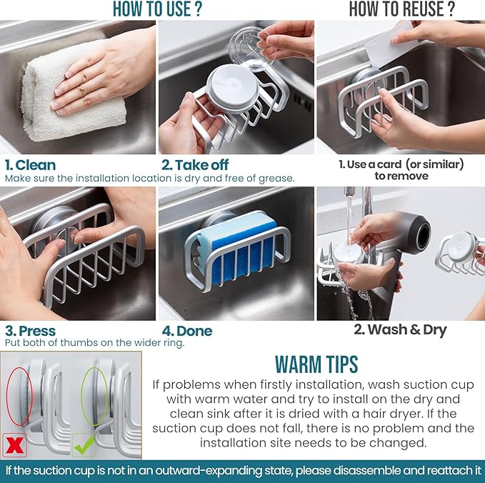TAILI Sponge Holder for Kitchen Sink - Image 6