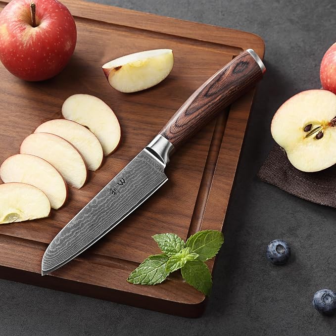 Wakoli EDIB 2-Piece Damascus Kitchen Knife Set – Santoku & Small Santoku - Image 6