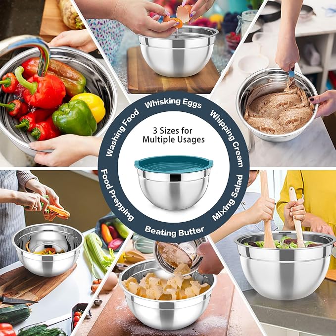 P&P CHEF Blue Mixing Bowls - Image 5
