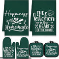 Sratte 6 Pcs Kitchen Decor Accessories Set Farmhouse Towels Pot Holders Oven by Sratte