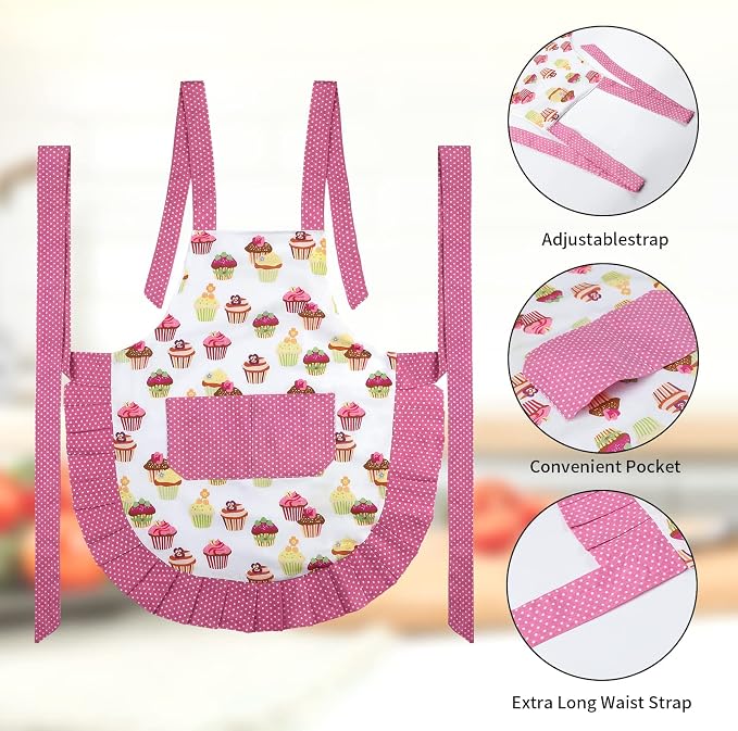 G2PLUS Kid Cotton Aprons, Toddler Apron - Image 3