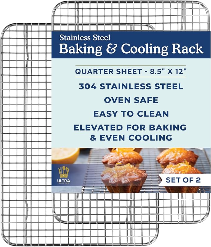 Ultra Cuisine Oven-Safe, Dishwasher-Safe 100% Stainless Steel Cooling & Baking by UltraCuisine