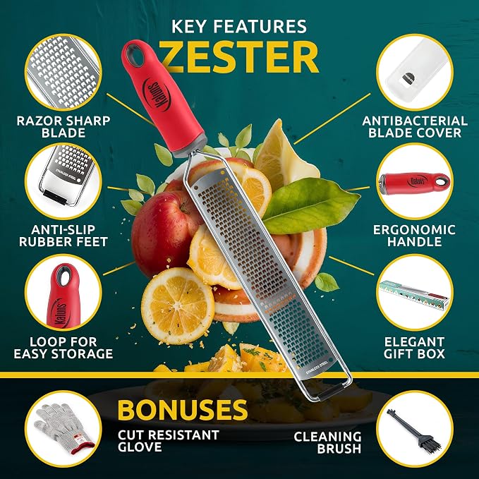Lemon Zester & Parmesan Cheese Grater - Image 5