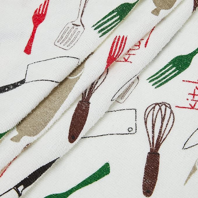 Oven Mitts and Potholders Dish Towles Set 100% Cotton - Image 5