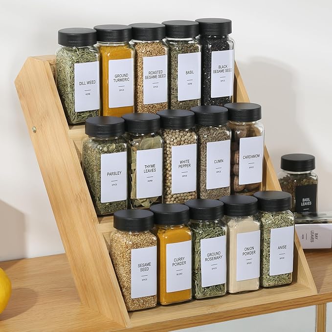 48 Glass Spice Jars with Labels, Spice Jar Set, 4oz Spice Containers, Seasoning - Image 5