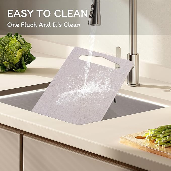 Cutting Board for Kitchen, Wheat Straw Fiber Cutting Board, Dish Washer Safe - Image 5