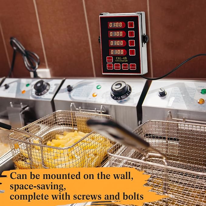 Relaxweex 1 Pack Commercial 4 Channel Digital Kitchen Timer, Wall Mount or - Image 6
