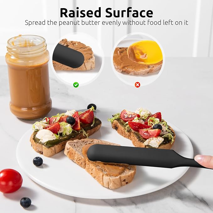 U-Taste Skinny Silicone Jar Spatula: 600ºF Heat-Resistant Food-Grade 10in Long - Image 8