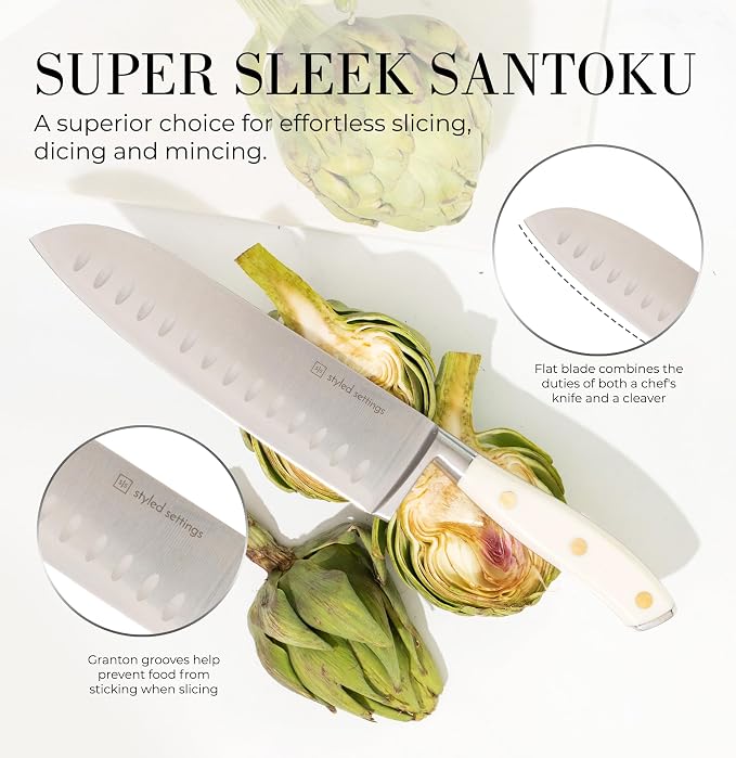 Styled Settings White Knife Set - Image 7