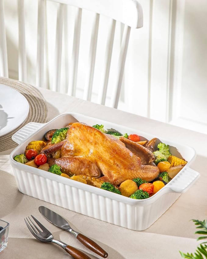 MALACASA 4.4 QT Baking Dish, 9x13 Large Casserole Dish - Image 9