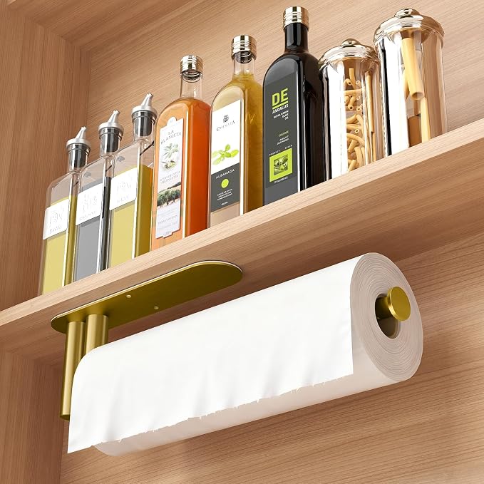 Paper Towel Holder Under Cabinet, 13Inch Self-Adhesive or Wall Paper Towel - Image 8
