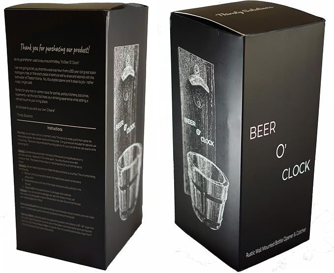 “Beer O’ Clock” Rustic Wall Mounted Bottle Opener and Catcher - Image 7