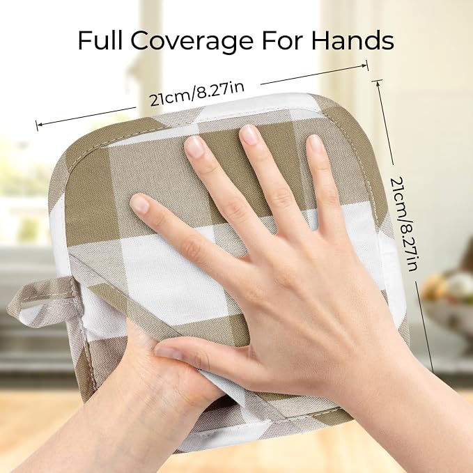 Cotton Pot Holders for Kitchen Heat Resistant Potholder, Hot Pads, Trivet - Image 2