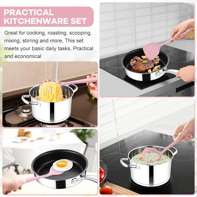 TeamFar 8 PCS Silicone Cooking Utensils - Image 4