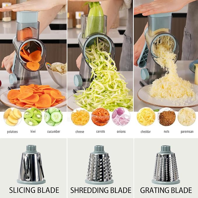 Cheese Grater Hand Crank Rotary Vegetables Shredder - Image 2