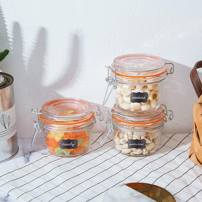 Small Glass Jars With Airtight Lids, Glass Spice Jar 5 oz, Maosn Jars With Leak - Image 4