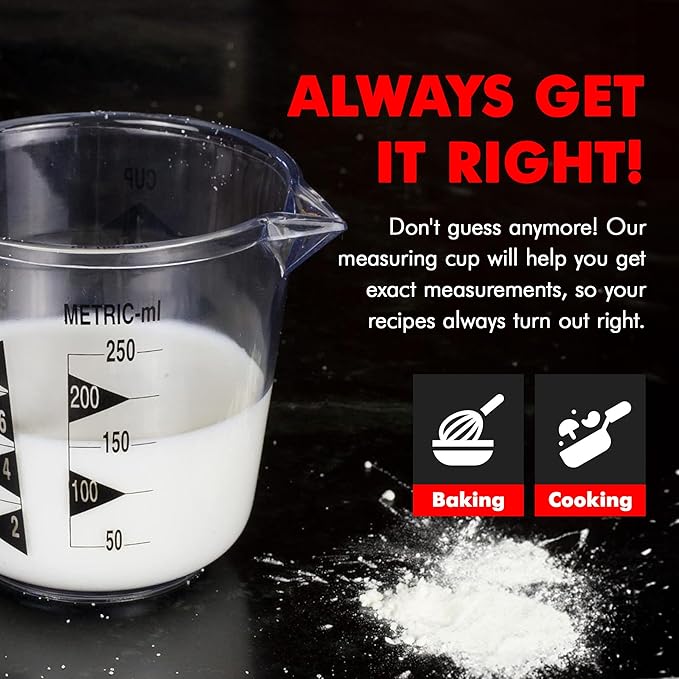 Chef Craft Select Plastic Measuring Cup, 1 Cup Capacity - Image 3