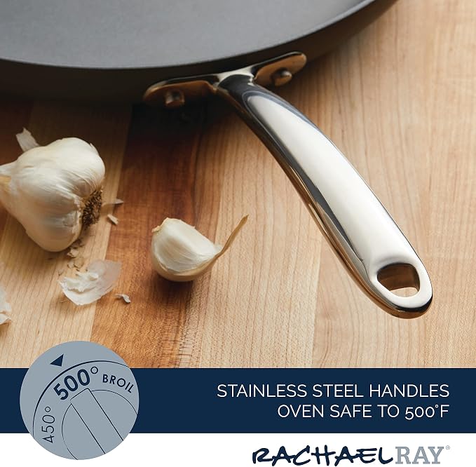 Rachael Ray 80089 Professional Hard Anodized Nonstick Frying/Fry Pan/Skillet - Image 4