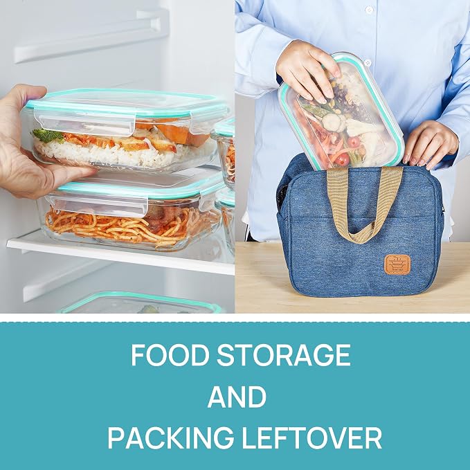 Vtopmart 5 Pack 35oz Glass Food Storage Containers - Image 5