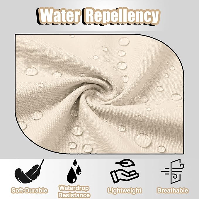 TOSHE Kitchen Apron Waterdrop Resistant Cotton Apron - Image 4