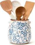 Utensil Holder for Kitchen Counter, Modern Farmhouse Rustic Cooking Utensil by Jemirry