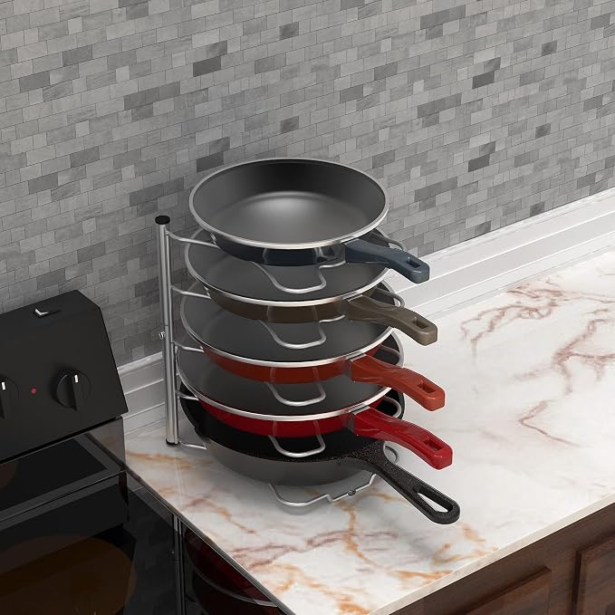 Simple Houseware Cabinet Pantry Pot and Pan Organizer Holder Rack - Image 7