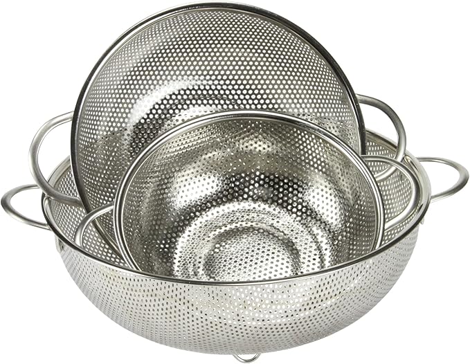 Chef Craft Select Microperforated Colander, 5 Quart, Stainless Steel - Image 3