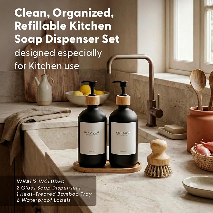 MaisoNovo Glass Dish Soap Dispenser - Image 2