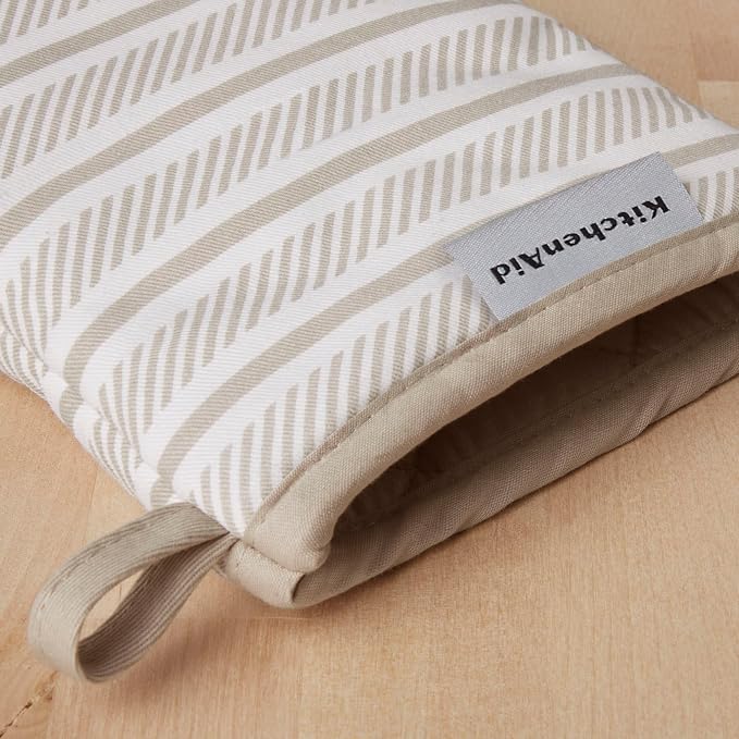 KitchenAid Albany Mini Oven Mitt 2-Pack Set, Milkshake Tan - Image 4