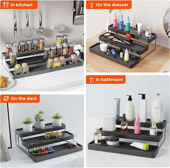 2 Pack Expandable Spice Rack Organizer - Image 7