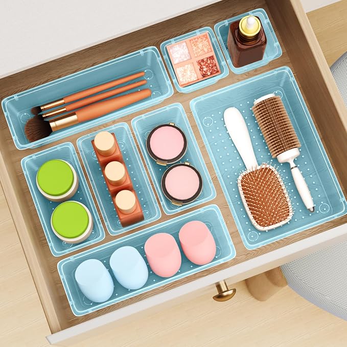 ElegantArray 12-Piece Drawer Organizer Set, 4 Sizes Versatile Plastic Vanity - Image 8