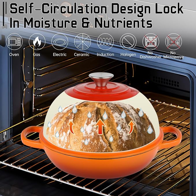 Enameled Cast Iron Bread Oven, Dutch Oven Pot - Image 5